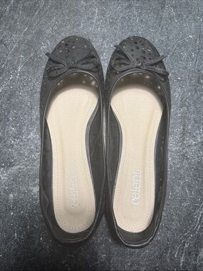 Black Relent Bow Ballet Flats